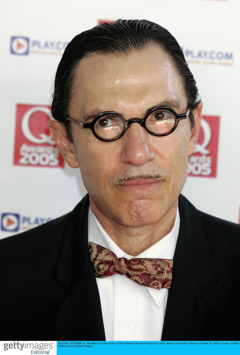 london - october 10:  ron mael of sparks arrives at the q awards