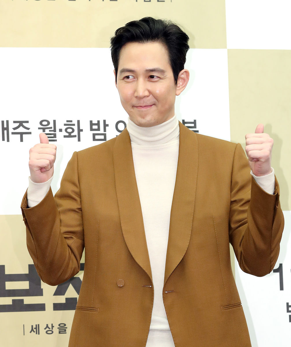 2019年11月7日,韩国首尔,《辅佐官2:改变世界的人们》发布会.李政宰(=