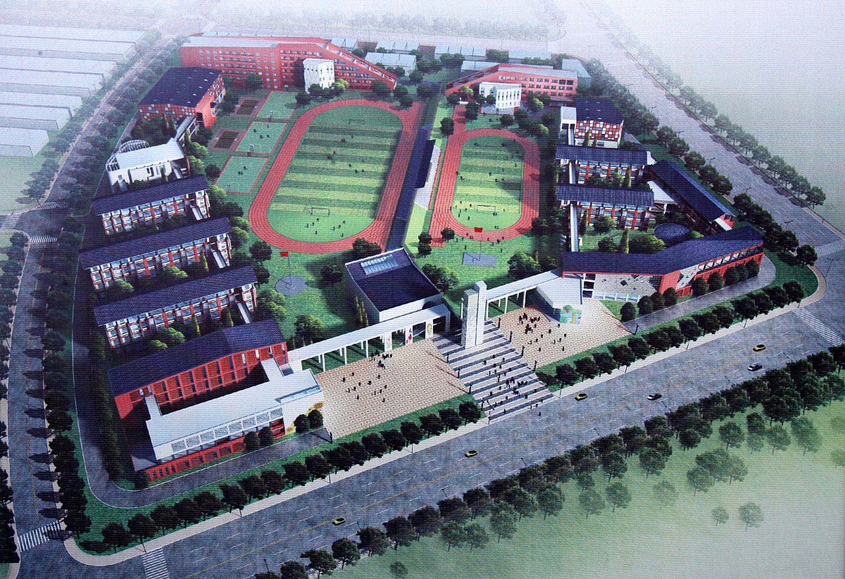 2008年11月22日,孝德中学和孝德小学效果图.  +++_+++苏州援建,十项工