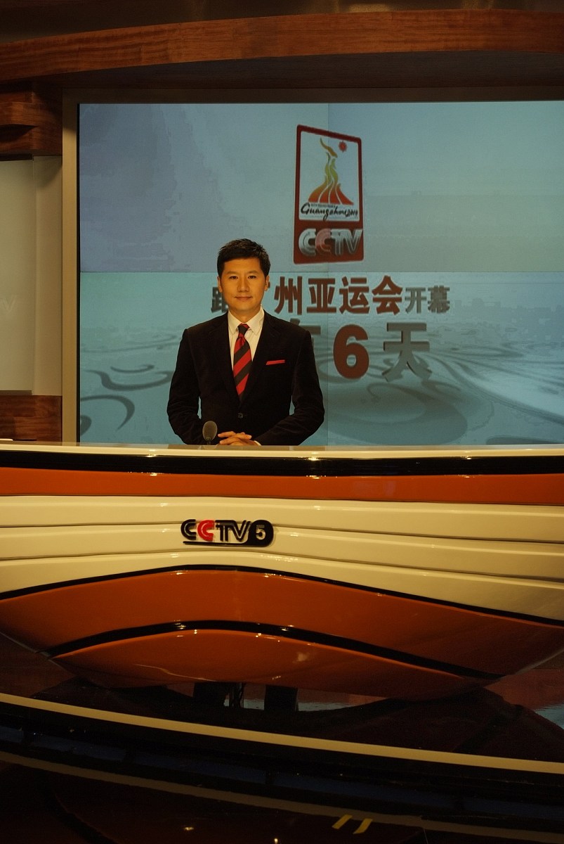 ***_***2010年11月6日,广州,cctv-5亚运新闻演播室今天投入使用,傍晚