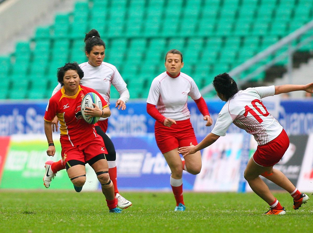 2013年3月31日,广州,2013世界女子七人制橄榄球赛,中国53-0突尼斯.***