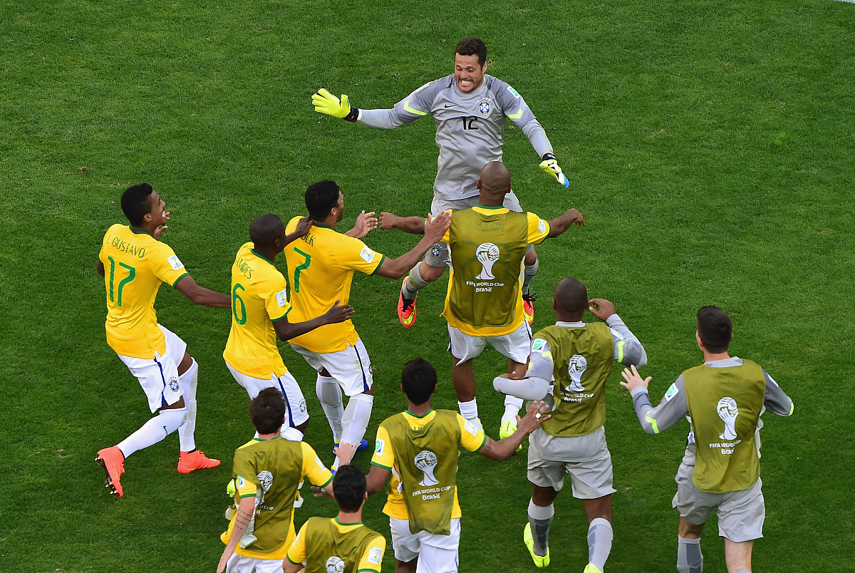 2014年6月28日,巴西米内罗竞技场,2014巴西世界杯1/8决赛,巴西vs智利.