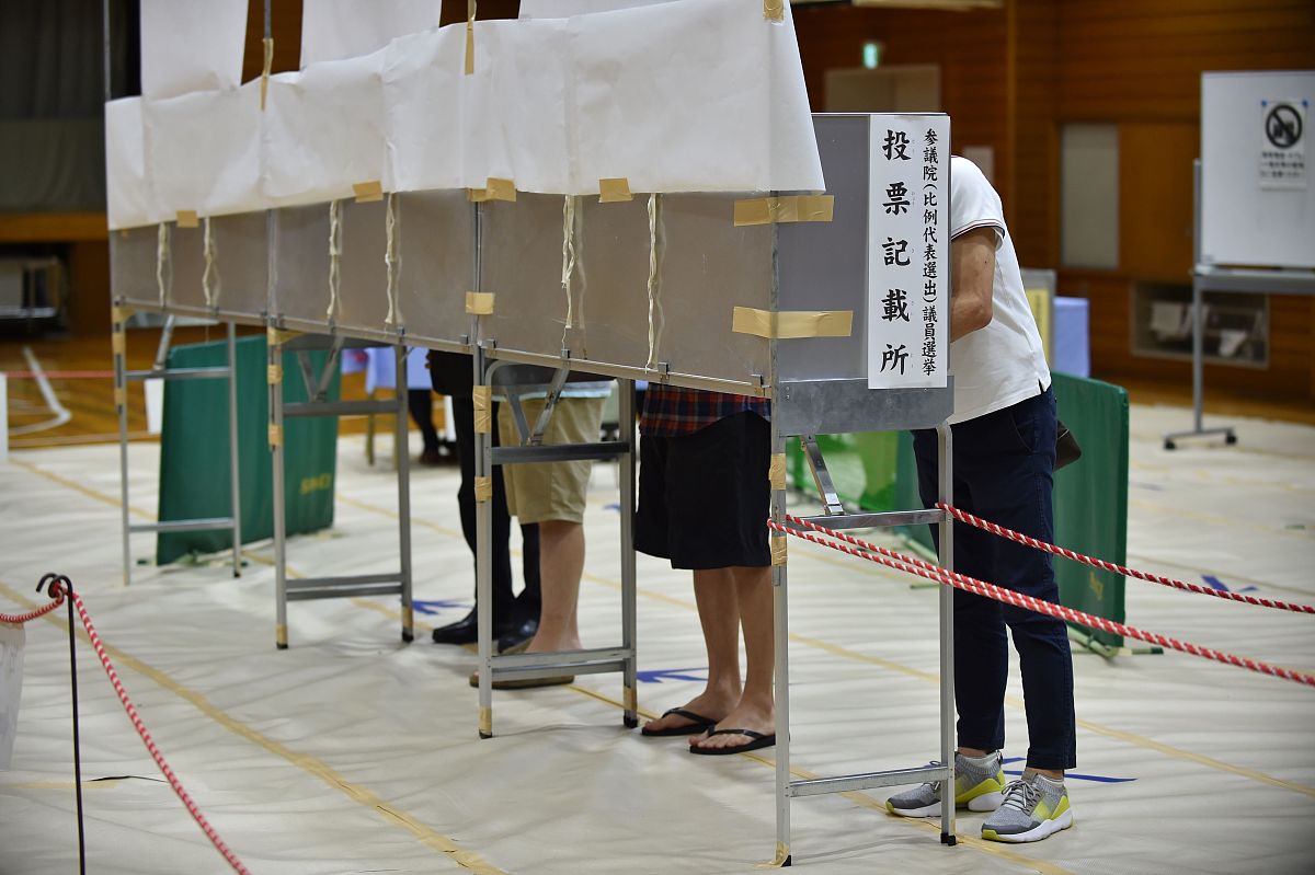 当地时间2019年7月21日,日本东京,日本第25届参院选举于21日投票,当日