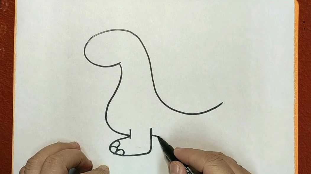 可爱的小恐龙儿童画