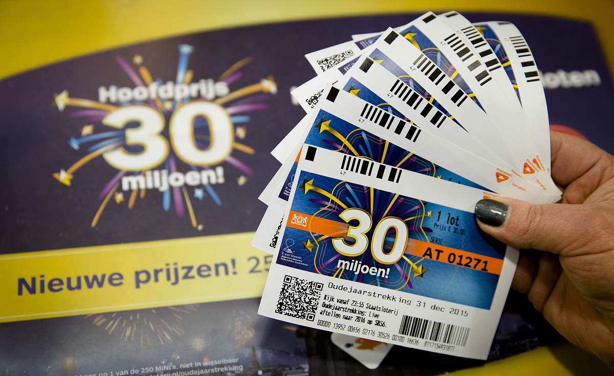 tickets for the new year's eve lottery are pictured in amsterdam