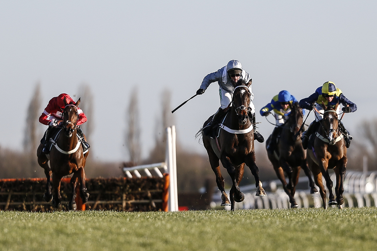 newbury, england - december 01: nico de boinville riding santini