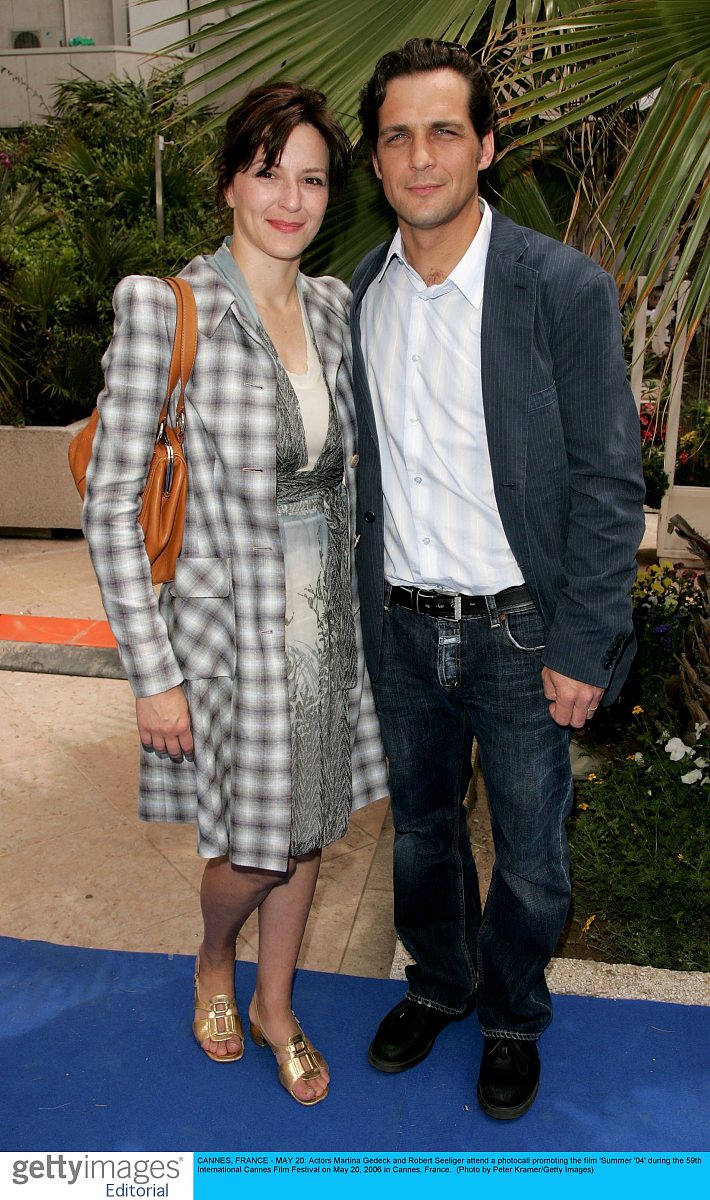 cannes, france - may 20: actors martina gedeck and robert seelig