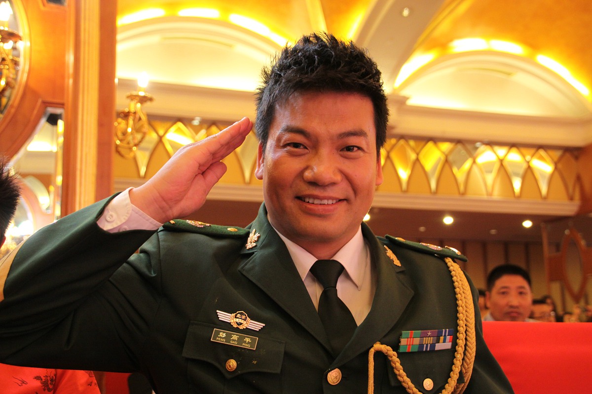 2013年5月28日,北京,武警军乐团著名青年男高音歌唱家彭高平新专辑《