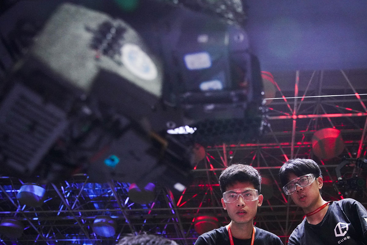 2019年5月26日,陕西西安,2019机甲大师赛半决赛:中国矿业大学vs太原工