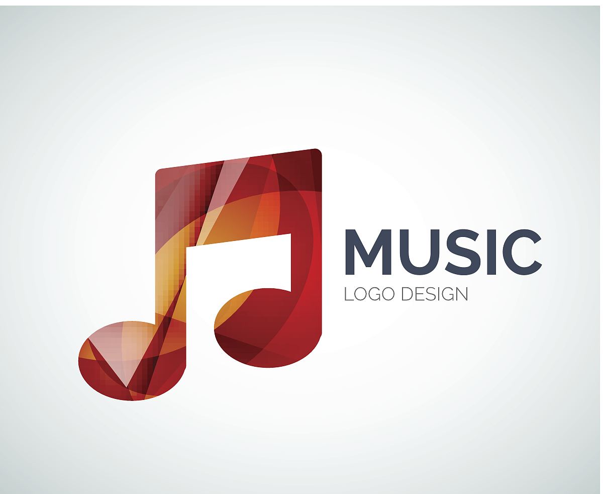 music, note icon icon made of color pieces