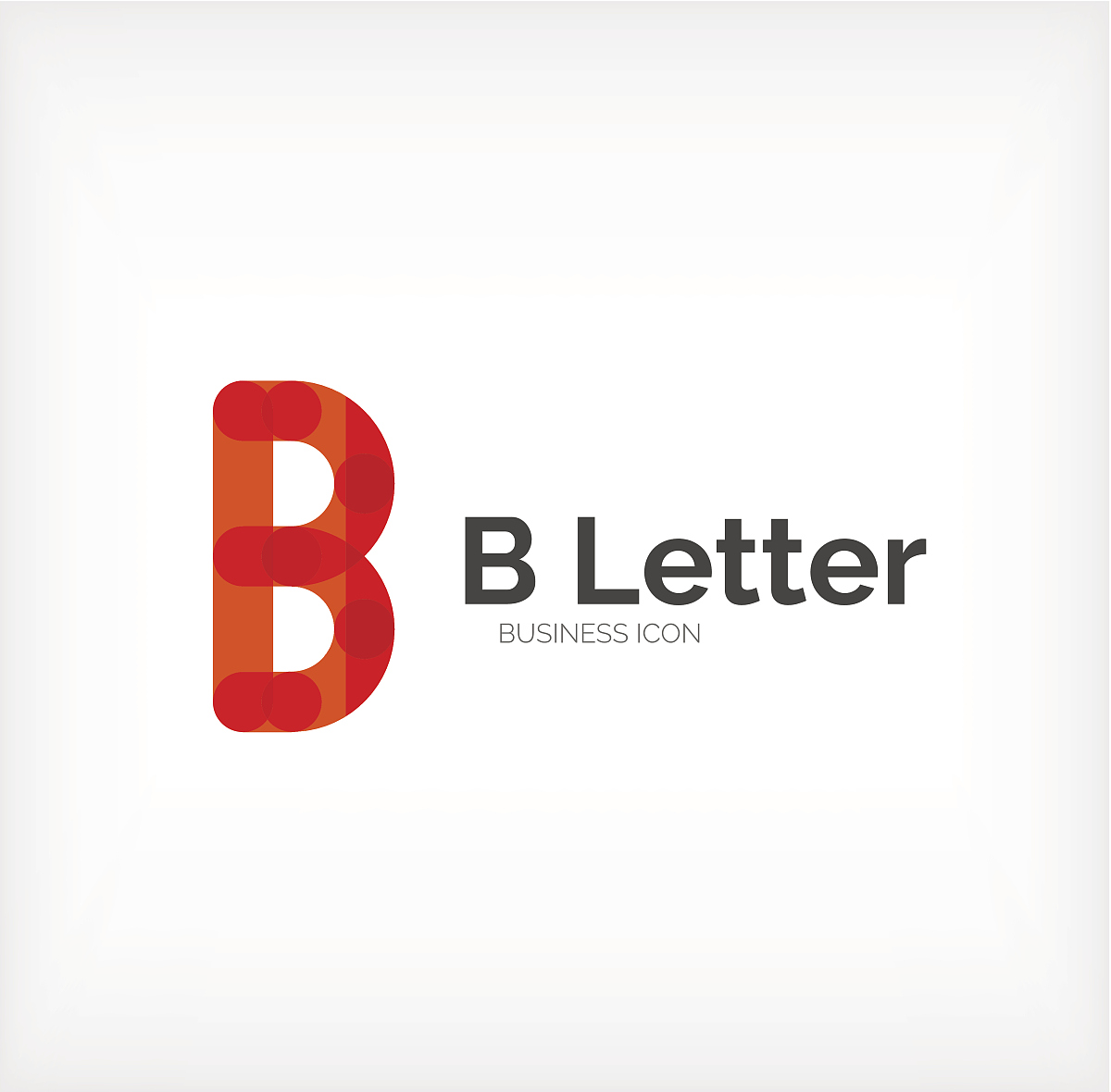 b letter icon, minimal line design