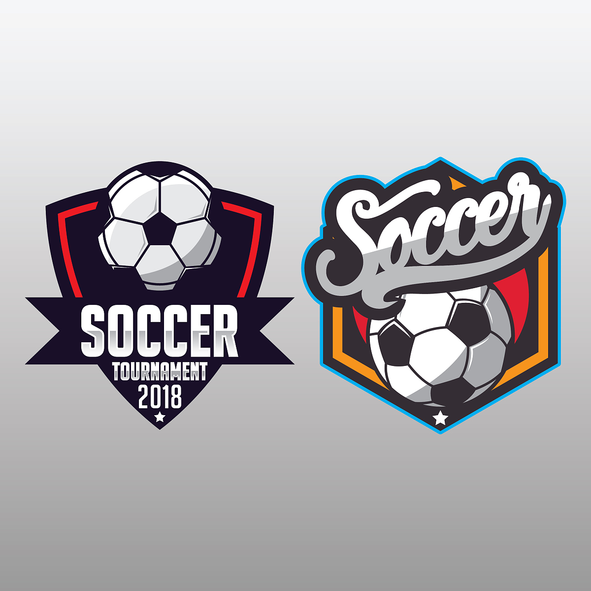 soccer badge, football design template