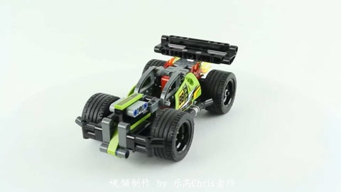 带你拼装乐高科技系列绿色跑车