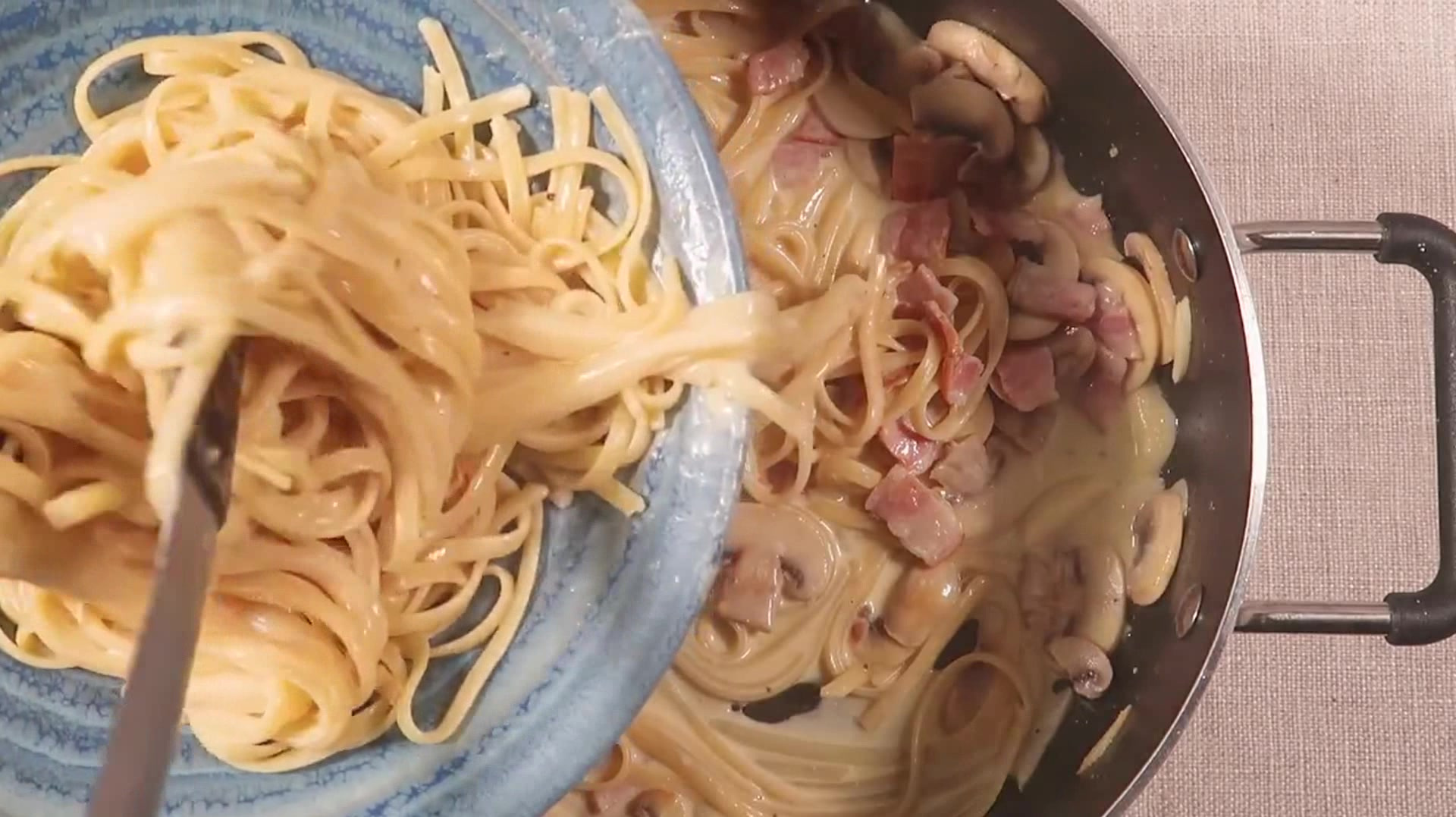 自制美食奶油培根意面,方法在这里,想学的看过来!