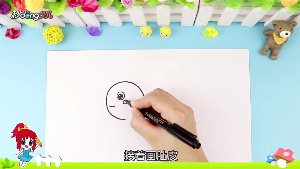 创意简笔画:简单几笔画出可爱的鲸鱼,宝妈们快收藏起来