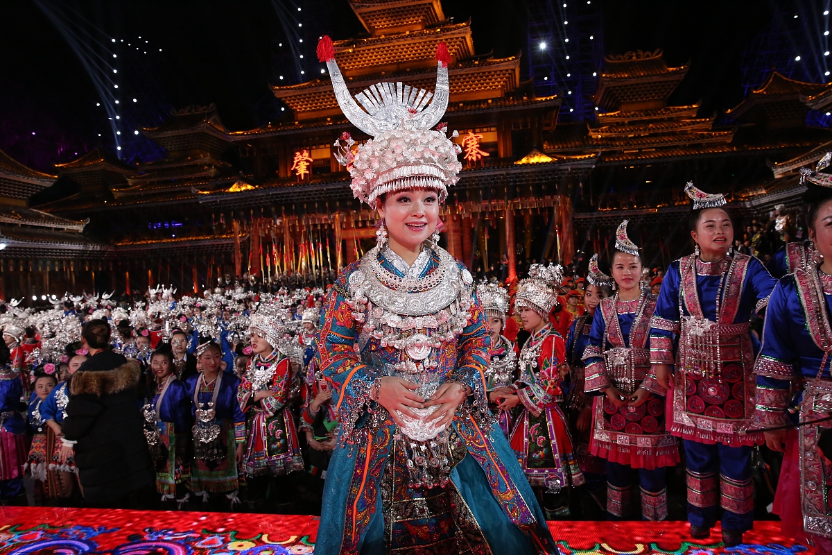 2018年2月15日,贵州,2018央视狗年春晚黔东南分会场.***_***阿幼朵