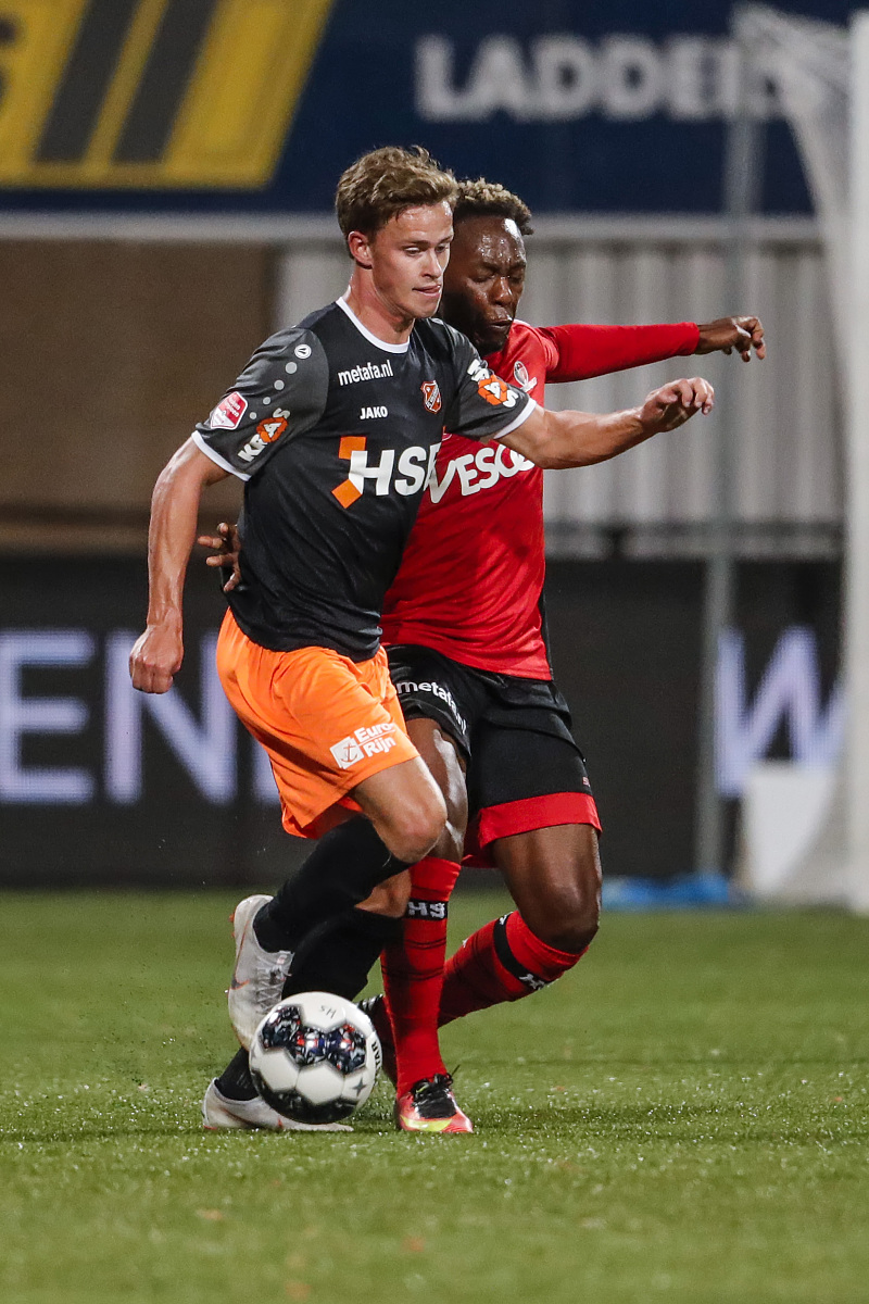 helmond, netherlands - september 28: (l-r) robin schouten of fc 