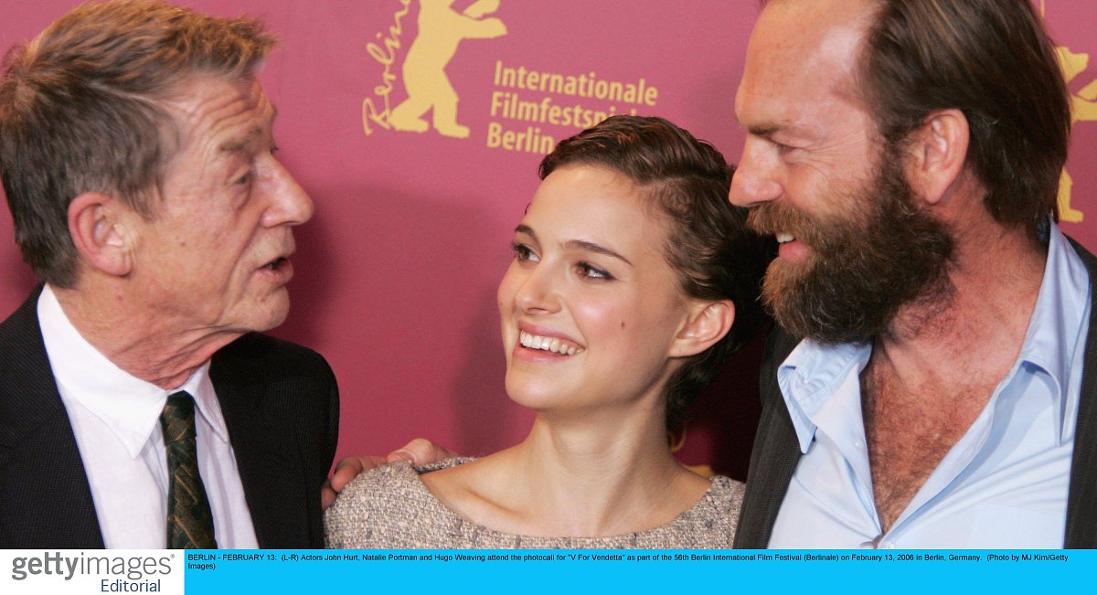 berlin - february 13:  (l-r) actors john hurt, natalie portman a