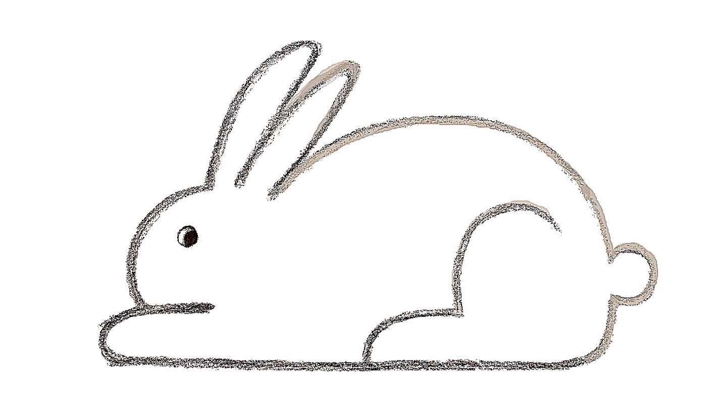 亲子简笔画:3笔画小兔子,简单易学活灵活现,宝宝看一遍就会啦