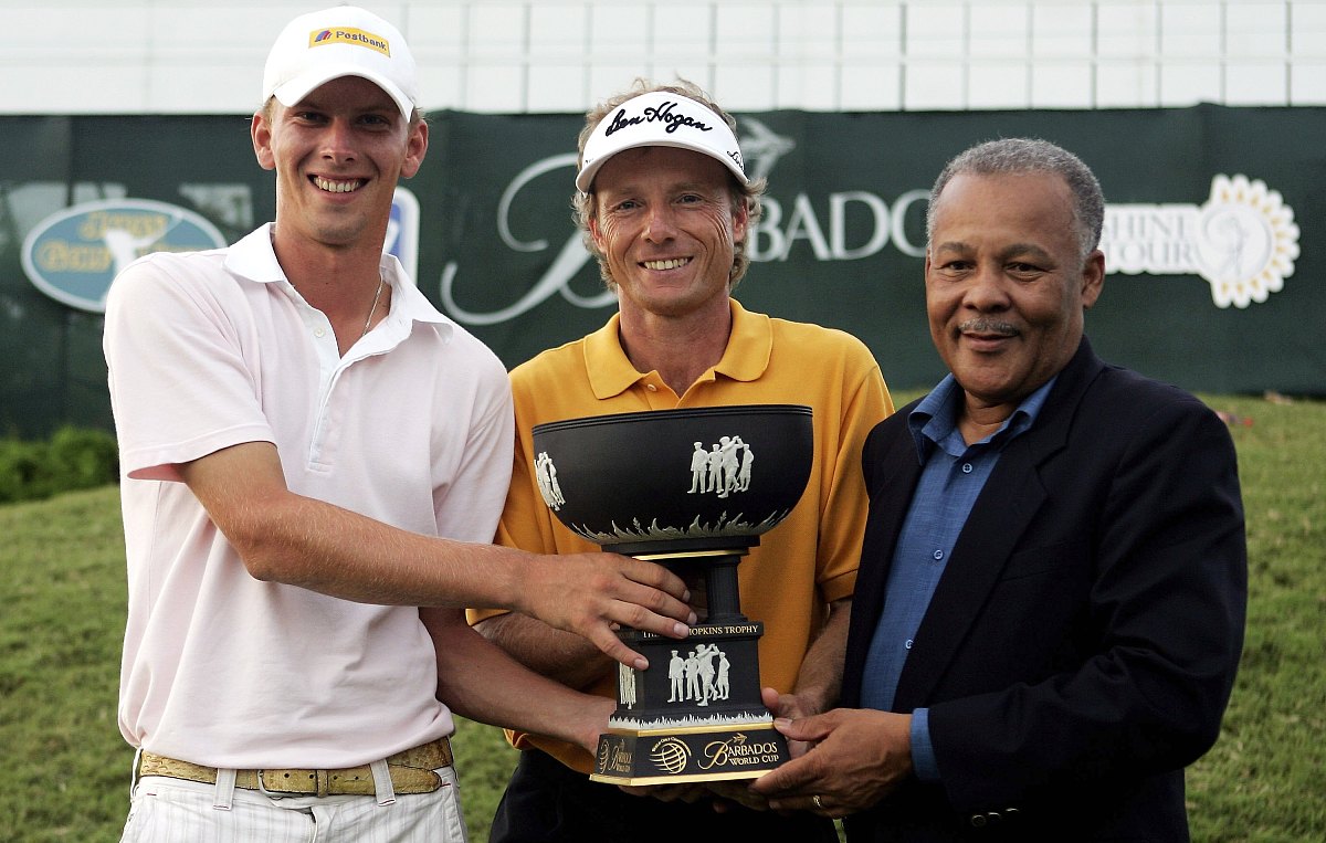 st james, barbados - december 10:  marcel siem (l) and bernhard 