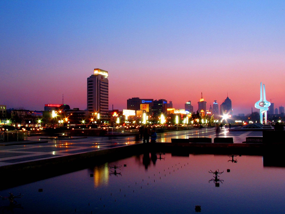 2005年11月3日,济南泉城广场风光.+++_+++泉城广场,济南风光,夜景,灯