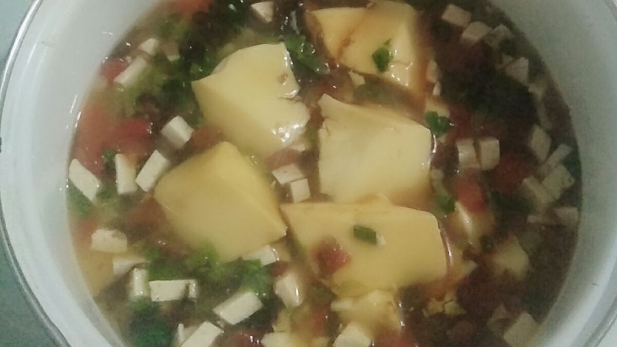 蓝蓝妈教你做:鸡蛋羹蔬菜豆腐脑,鲜香滑嫩,宝宝吃了还想吃!