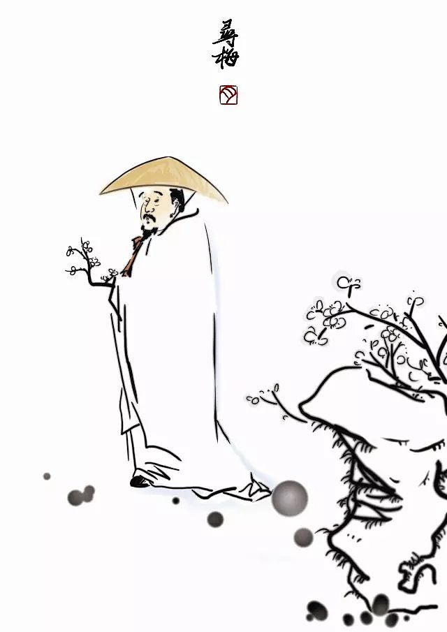漫画:踏雪寻梅 漫画,踏雪,寻梅,古人,诗人,梅花,意境,成语