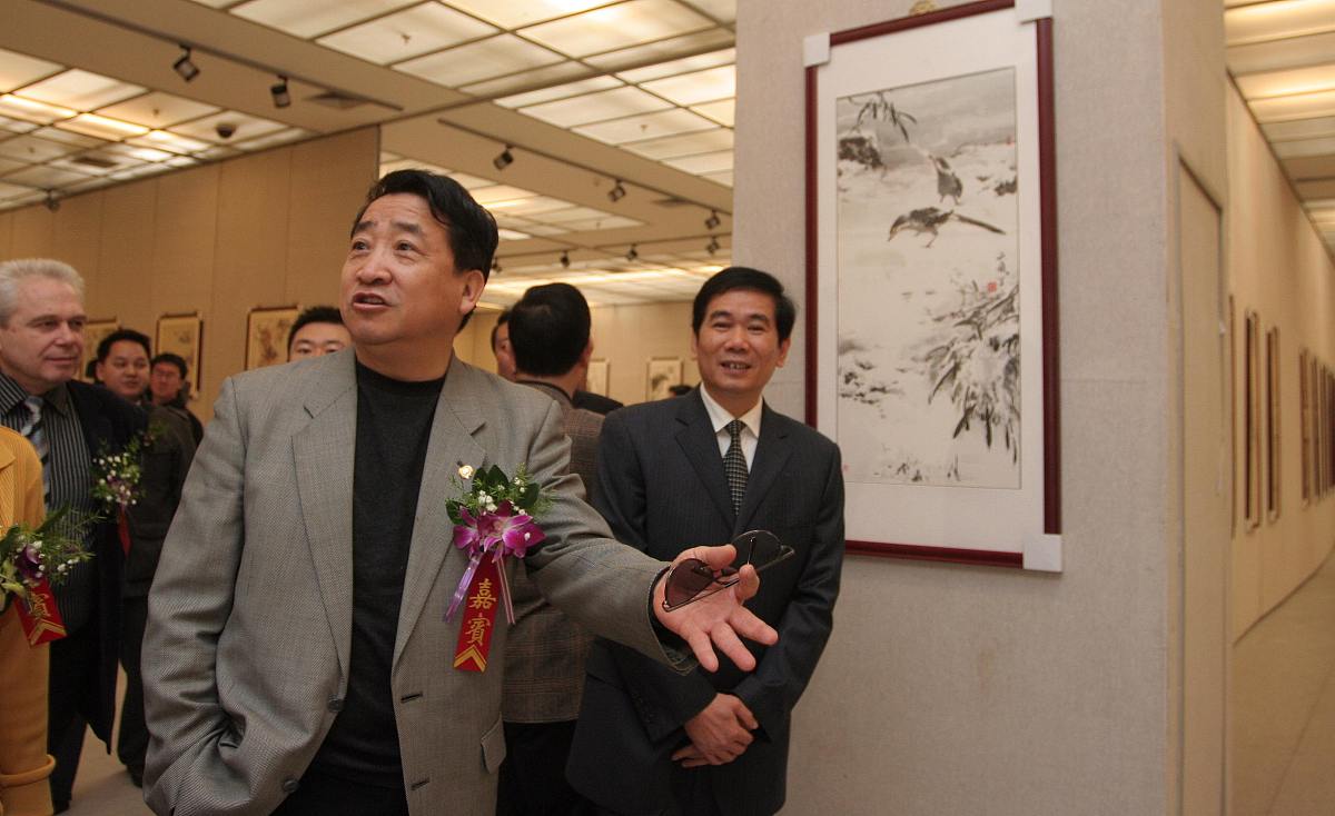 2008年12月9日,厦门,刘延风百幅精品画展在福建省厦门市美术馆开展,著