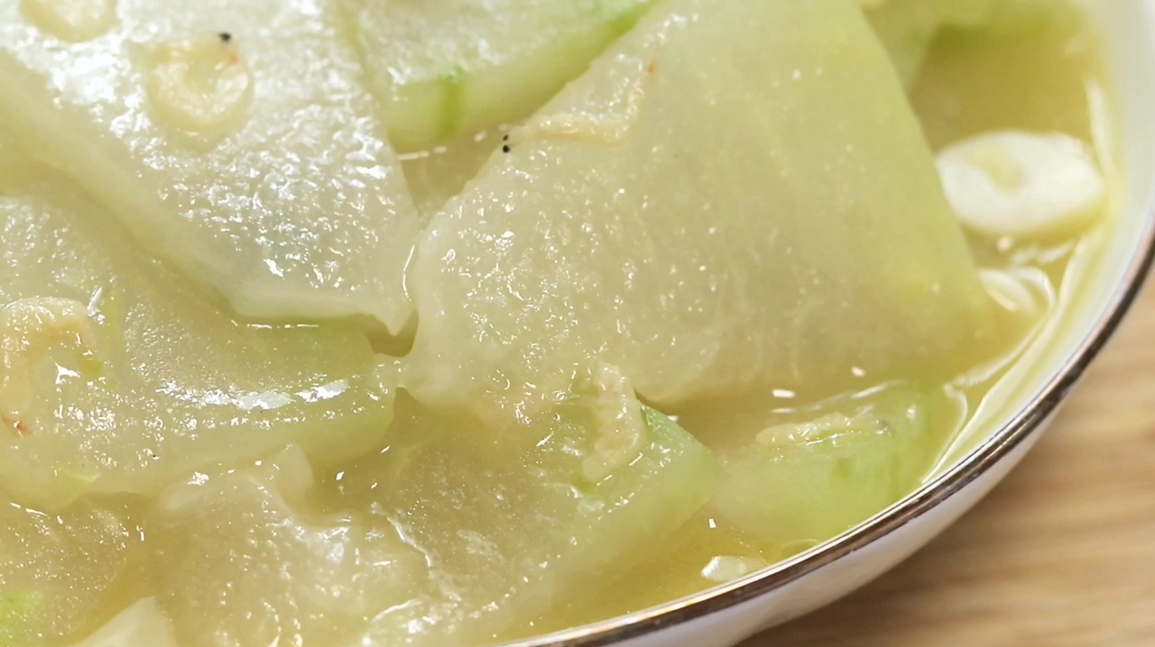 「爸比厨房」好吃不怕胖的虾米炒冬瓜来咯,味道鲜美,超级快手!