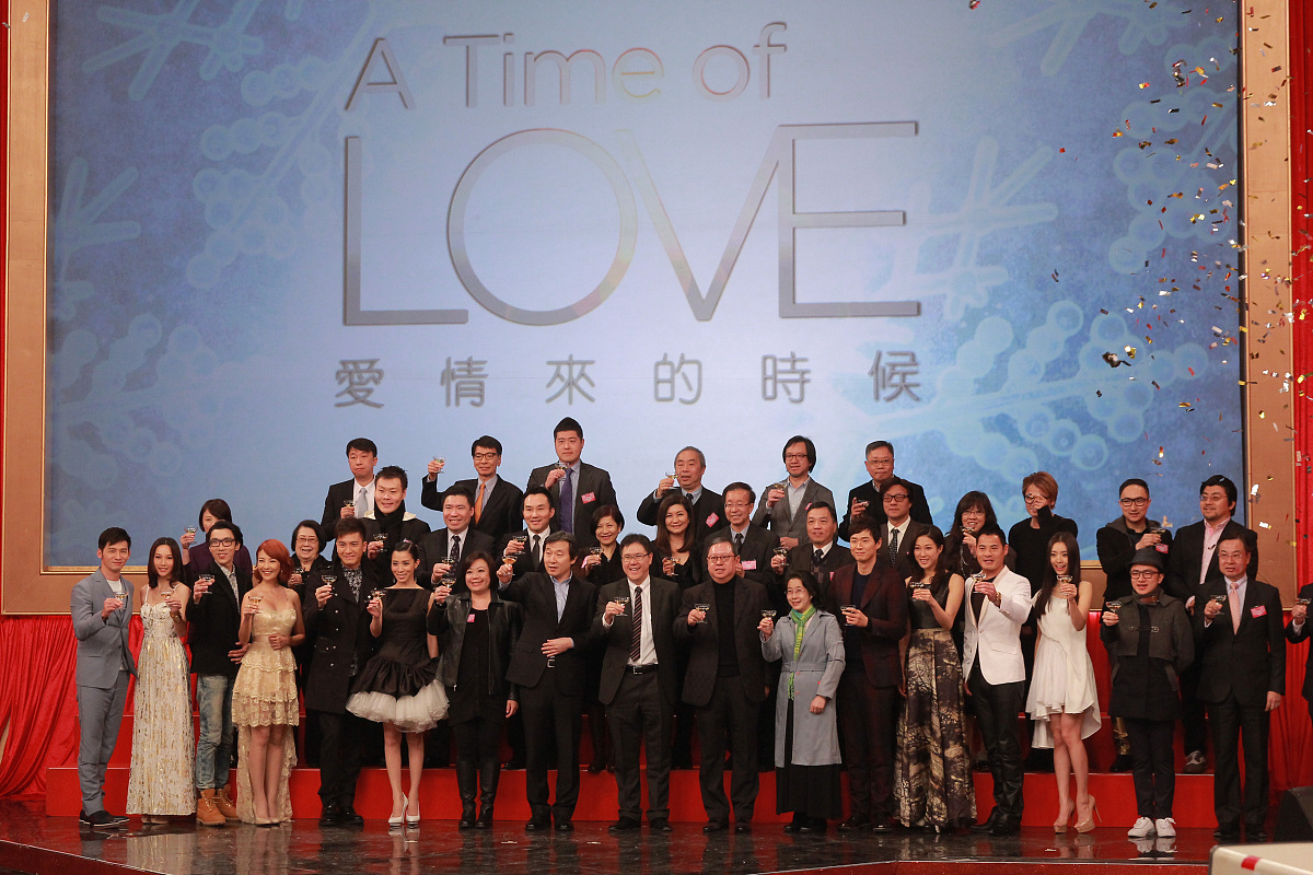 2014年1月22日,香港,跨国爱情音乐电影《爱情来的时候》举行首映礼.**