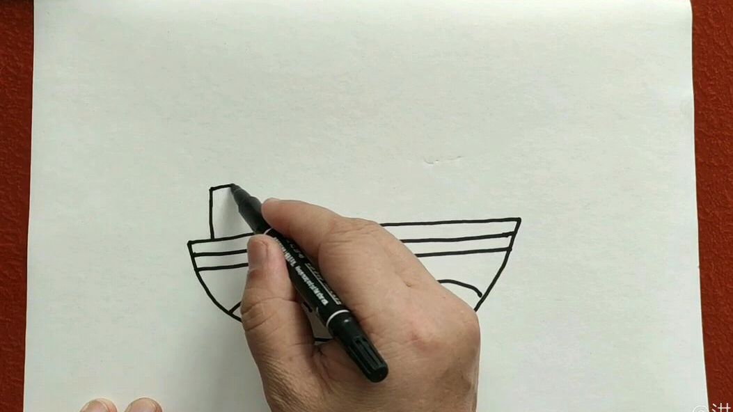 大海和舰船儿童画
