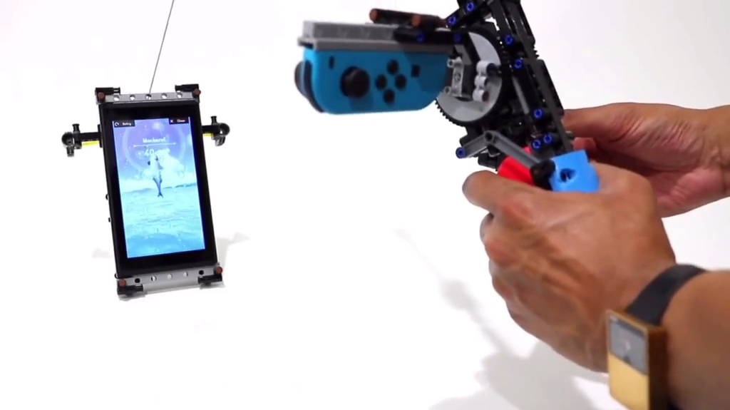 乐高搭建任天堂Switch外设手柄钓鱼竿和方向盘