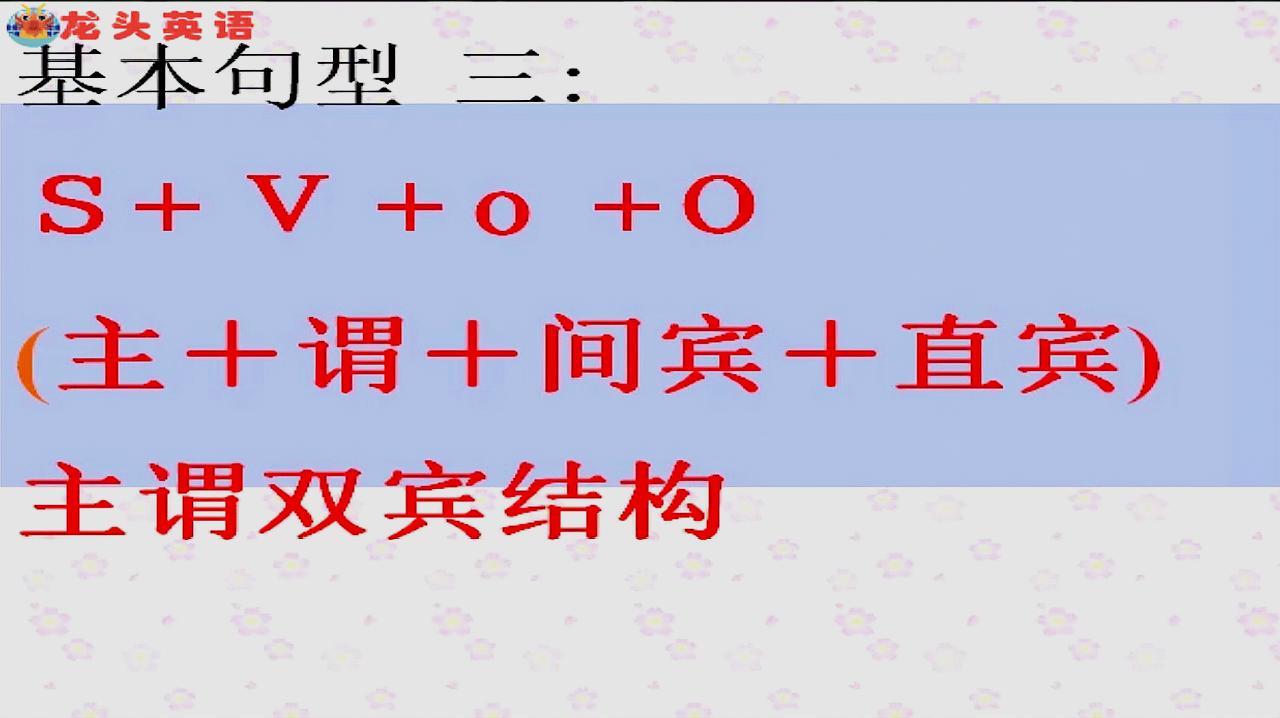 [图]基本句型：主谓双宾结构是什么？终于弄清楚了