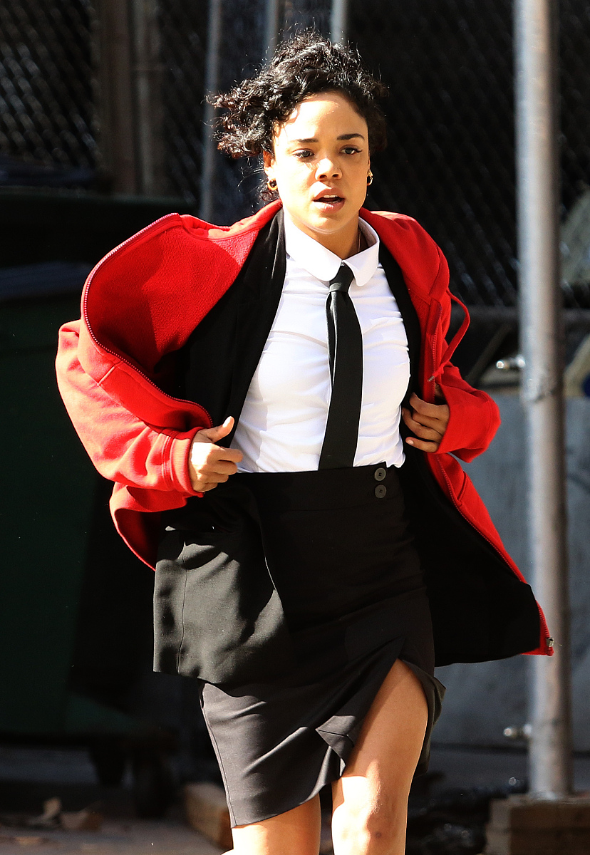 当地时间2018年10月24日,美国,泰莎·汤普森(tessa thompson)拍摄电影