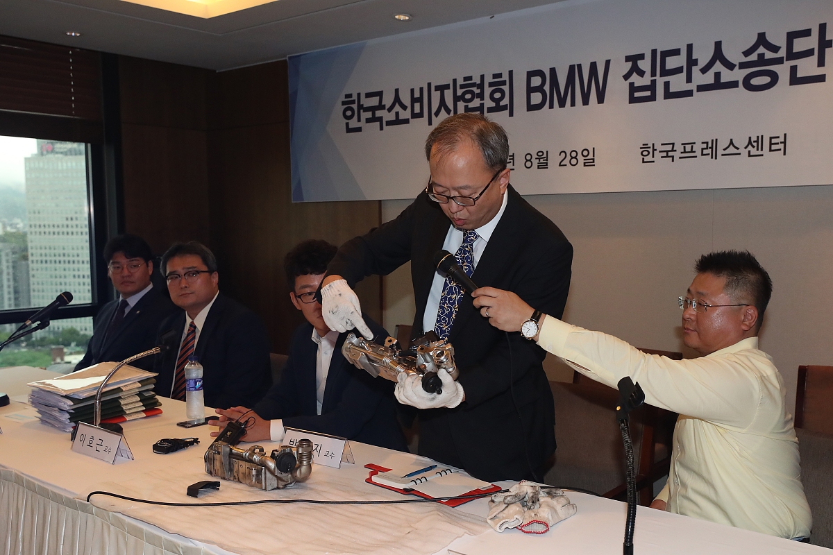 当地时间2018年8月28日,韩国首尔,韩国消费者协会诉讼支援团于当日下