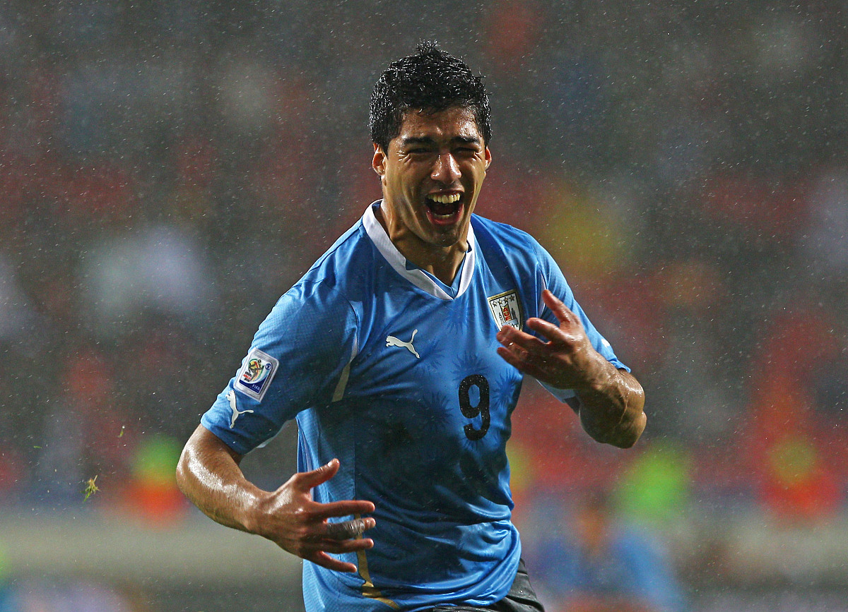2010年6月26日,南非伊丽莎白港,2010世界杯1/8决赛,乌拉圭vs韩国.***_