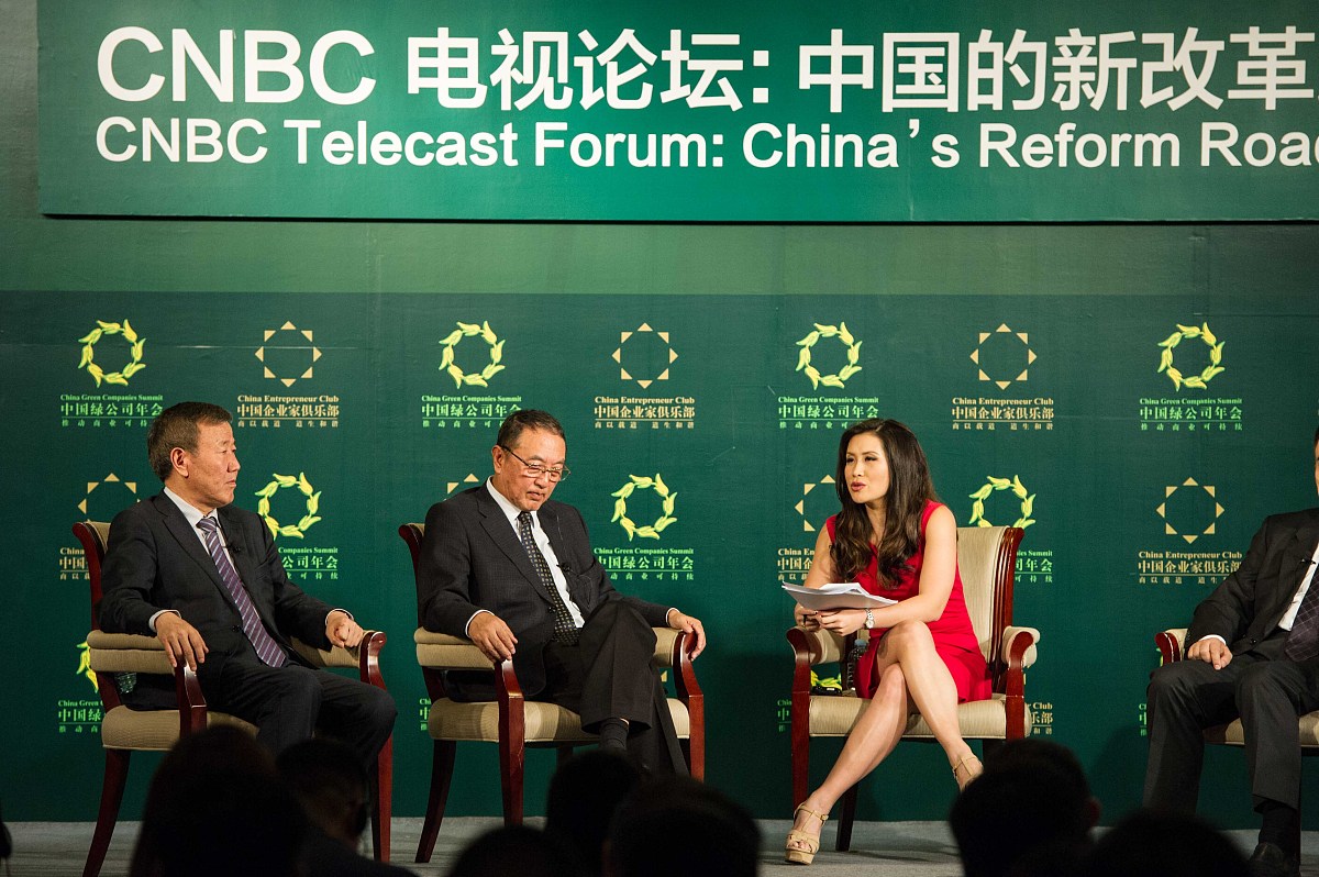 2014年4月20日,联想控股股份有限公司董事长柳传志,汇源果汁集团公司
