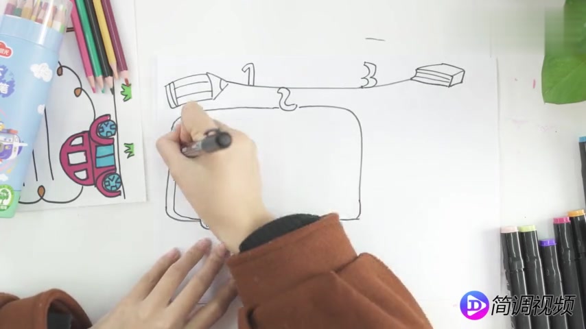 我们来学习一下,三年级数学手抄报中的一些小插画,画起来不难