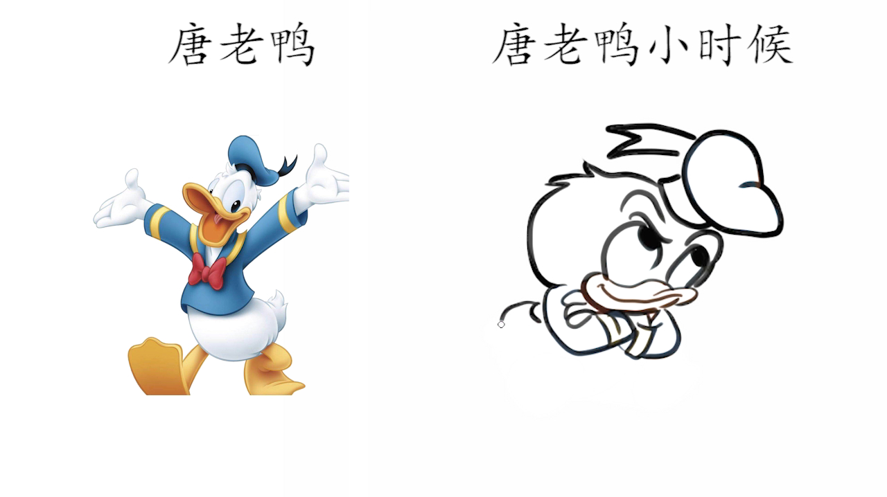 唐老鸭是迪士尼经典的角色之一,如今已有85岁的它,小时候更可爱
