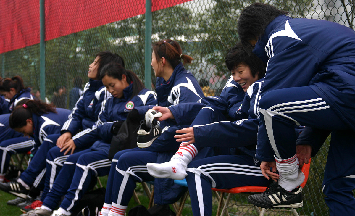2008年2月10日,重庆市,中国国家队女足队员永川训练次日.  +++_+++中