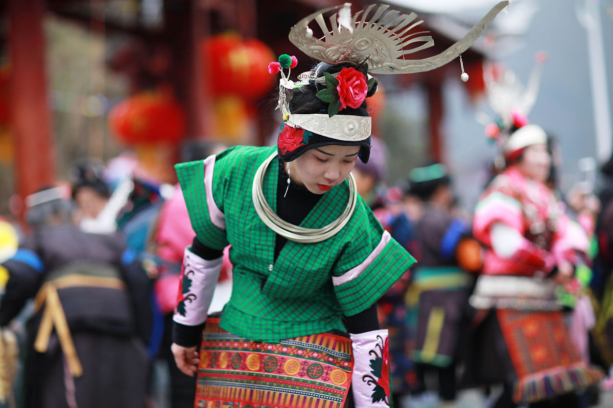 2019年1月18日,在贵州省黔东南苗族侗族自治州丹寨县兴仁镇翻仰村,一
