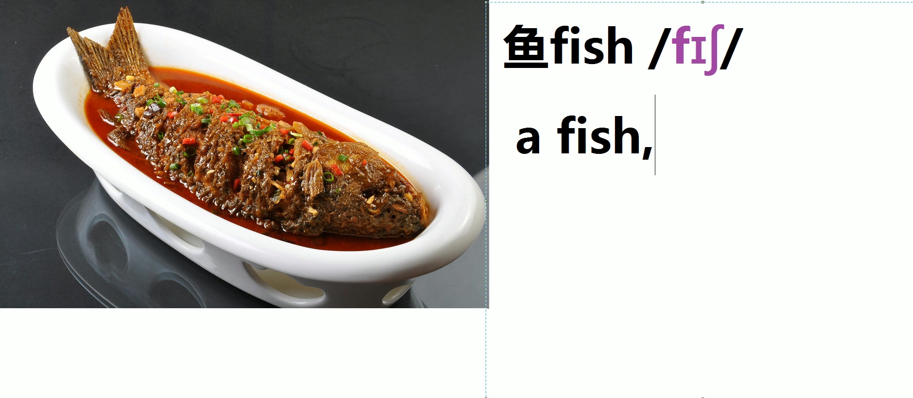 鱼fish,练习英语口语的方法,从实际的物体开始主动说英语