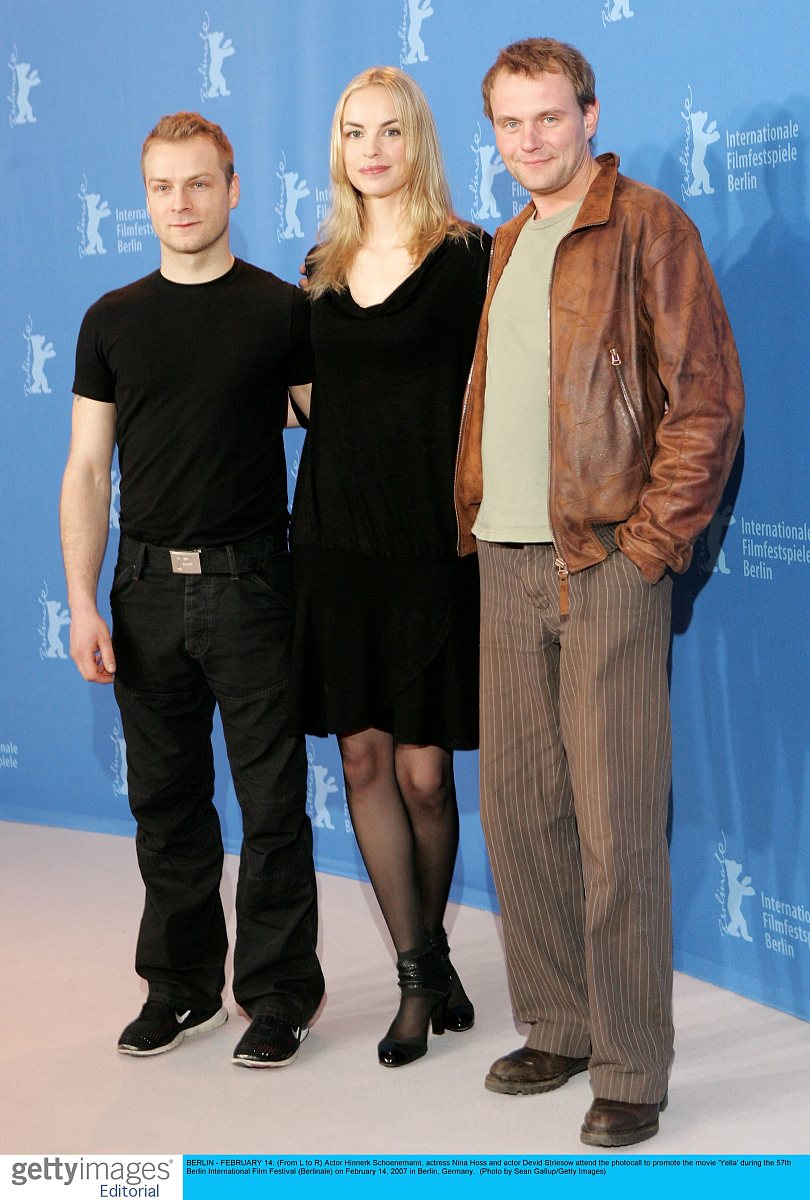 berlin - february 14: (from l to r) actor hinnerk schoenemann, a