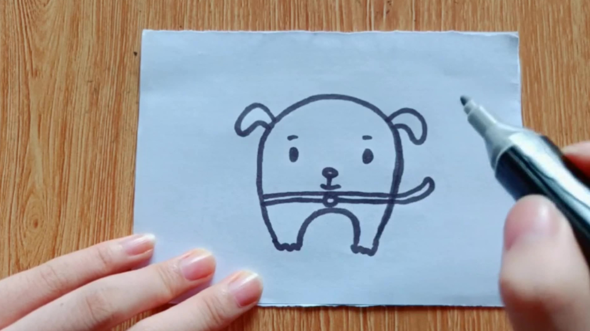 解说版儿童简笔画:一起学画可爱的小狗狗,提高宝宝手脑灵活力!