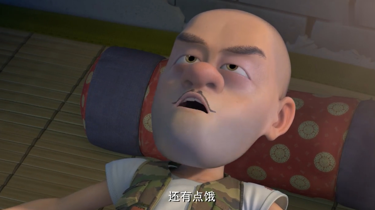 萝卜头睡觉的方法吃萝卜,光头强照做吃了一箩筐萝卜,饿的睡不着