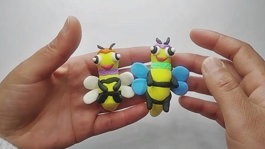亲子手工,看着复杂,做起来其实非常简单,跟我学太空泥小蜜蜂
