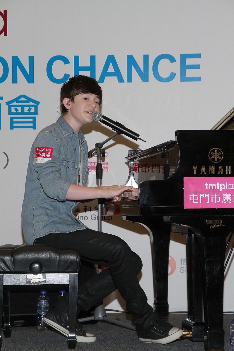 2012年4月29日,香港,美国天才神童格雷森(greyson chance)香港首次见