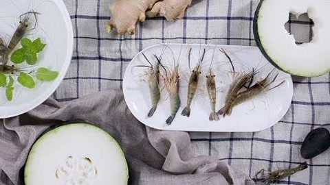 美食台 生姜冬瓜盐水虾