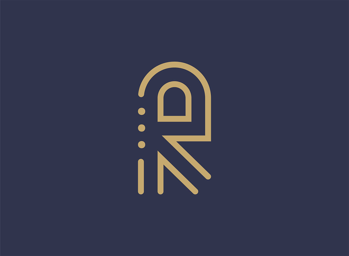 luxury letter r logo. elegant identity design