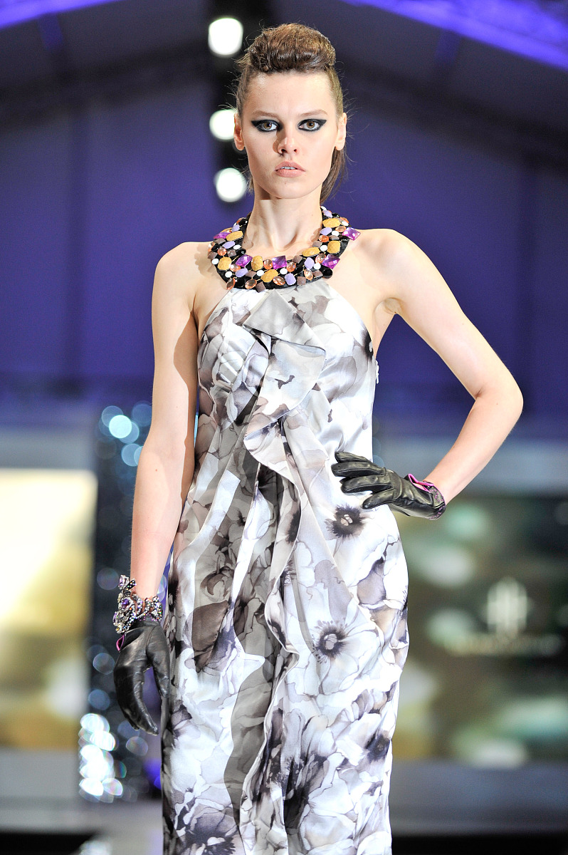si<strong>n</strong>gapore - may 08:  a model showcases designs by ashley isham
